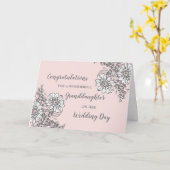 フローラ孫娘の結婚式の日おめでとう カード (黄色い花)