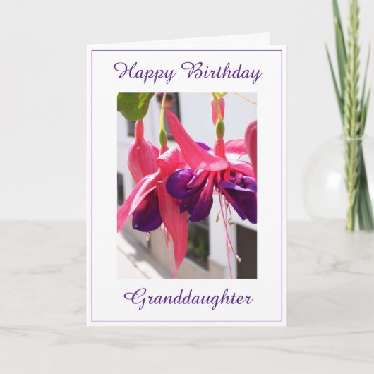 フローラ孫娘誕生日 カード (正面)