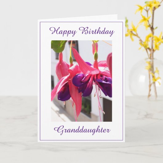 フローラ孫娘誕生日 カード (黄色い花)