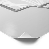 フローラ宝石、シルバーフレーム結婚付きシーティングチャート ポスター (コーナー)