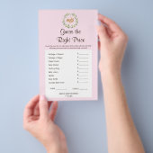 フローラ寝ている鹿の女の子が正しい値段を推測 チラシ (ハンドル)