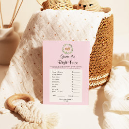 フローラ寝ている鹿の女の子が正しい値段を推測 チラシ