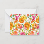 フローラ対カラフル名前をカスタムするギフト囲い ノートカード (裏面)