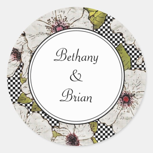 フローラ封筒用シール ラウンドシール (正面)