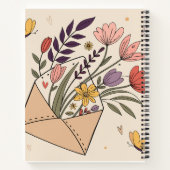 フローラ封筒(春の花と蝶) ノートブック (裏面)