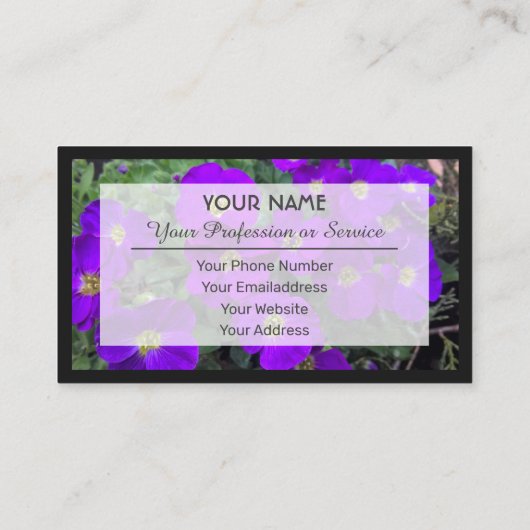 フローラ専門家とプロフェッショナルの花屋 名刺 (裏面)