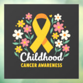 フローラ小児がん認識度黄色リボン ウィンドウサイン (シート3)