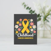 フローラ小児がん認識度黄色リボン 案内ポストカード (スタンド正面)