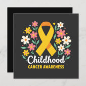 フローラ小児がん認識度黄色リボン 案内状 (正面/裏面)