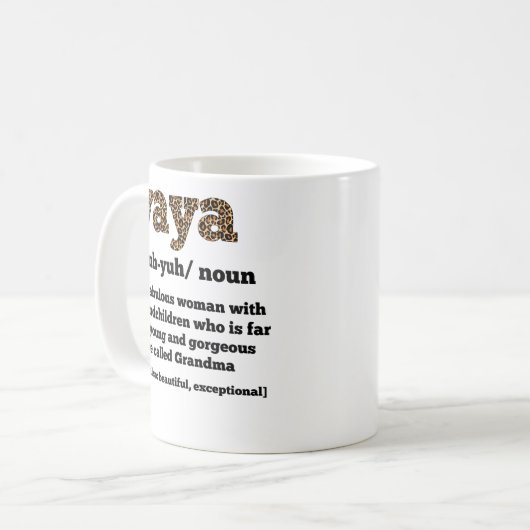 フローラ屋屋定義おばあちゃんの母の日の祖母 コーヒーマグカップ (正面左)