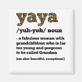 フローラ屋屋定義おばあちゃんの母の日の祖母 マグネット (正面)