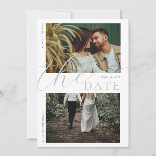 フローラ山結婚ポピーの2枚救撮影日 招待状 (正面)