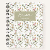 フローラ山花パーソナライズされたレシピ ノートブック (正面)
