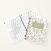 フローラ山花パーソナライズされたレシピ ノートブック (内部)