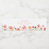 フローラ山花ブライダルシャワー水瓶ラベル ペットボトルラベル (シングルラベル)