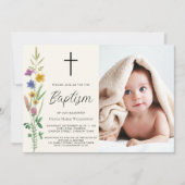 フローラ山花写真バプテスマ 招待状 (正面)