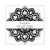 フローラ差出人住所スタンプ ラバースタンプ (インプリント)