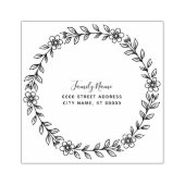 フローラ差出人住所スタンプ ラバースタンプ (インプリント)