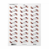 フローラ差出人住所ラベルパーソナライズされたカスタム ラベル (フルシート)