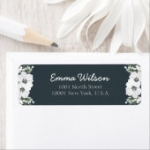 フローラ差出人住所ラベル白い花 ラベル (インサイチュ)