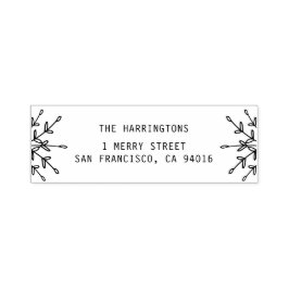 フローラ差出人住所ラベル葉付き セルフインキングスタンプ