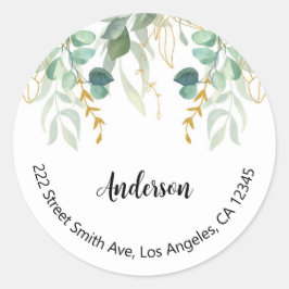 フローラ差出人住所ラベル ラウンドシール