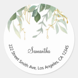 フローラ差出人住所ラベル ラウンドシール