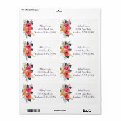 フローラ差出人住所ラベル ラベル (フルシート)