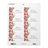 フローラ差出人住所ラベル ラベル (フルシート)