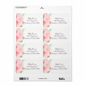 フローラ差出人住所ラベル ラベル (フルシート)