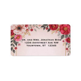 フローラ差出人住所ラベル ラベル