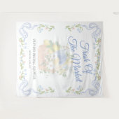 フローラ市場のブライダルシャワーを背景に タペストリー (正面(横))