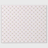 フローラ市松模様に淡色の背景 ラッピングペーパー (フラット)