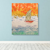 フローラ帆 キャンバスプリント (インサイチュ (ウッドフロア))