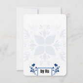 フローラ年賀状、青い新年2022カード サンキューカード (裏面)