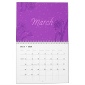 フローラ年：かわいいカラフルの季節の庭の花 カレンダー (3月 2026)