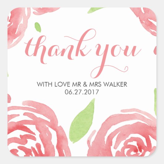 フローラ幸せありがとう スクエアシール (正面)