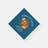 フローラ幸せな感謝祭クリスチャンパーティー スタンダードカクテルナプキン (角)