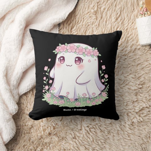 フローラ幽霊のハロウィーンの女性用衣装 クッション (ブランケット)