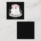フローラ幽霊のハロウィーンの女性用衣装 スクエア名刺 (正面/裏面)
