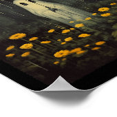 フローラ幽霊ハロウィンゴシック幽霊ダークフォレストラ ポスター (角)