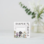 フローラ幽霊ハロウィンベビーシャワーオムツラッフル エンクロージャーカード (スタンド正面)