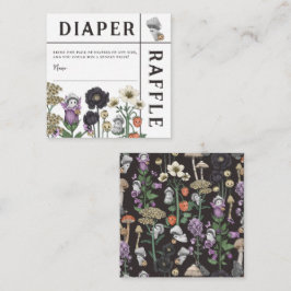 フローラ幽霊ハロウィンベビーシャワーオムツラッフル エンクロージャーカード