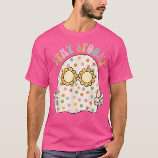 フローラ幽霊ハロウィーンレトログルーヴィーステイ不気味おもしろい Tシャツ