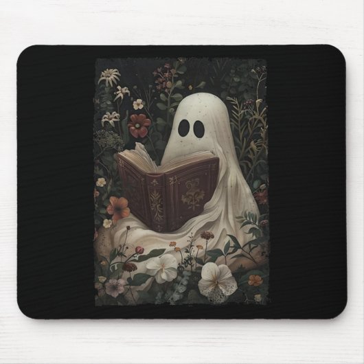フローラ幽霊読の本ハロウィーンの衣装ゴシック マウスパッド (正面)