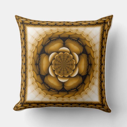 フローラ幾何オーナメント クッション (正面)