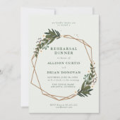 フローラ幾何リハーサルのディナーの招待 招待状 (正面)