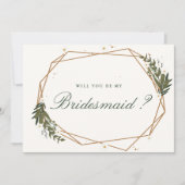 フローラ幾何学模様は私の花嫁カード 招待状 (正面)