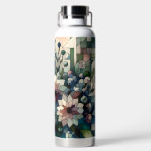 フローラ幾何学的モザイクサーマル ウォーターボトル (背面)