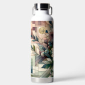 フローラ幾何学的モザイクサーマル ウォーターボトル (正面)